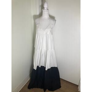 Mattew Burch Black and White Colorblock Dress Sz 2